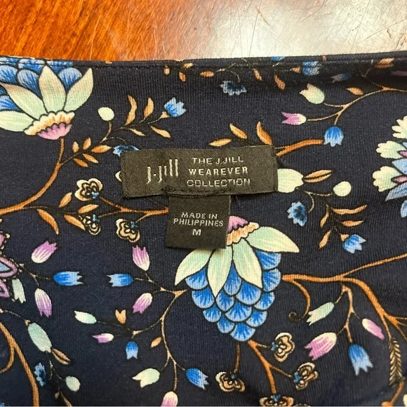 J. Jill Midnight Blue Floral Midi Dress - Picture 7 of 9